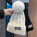 Winter Female Pom Poms Hat Winter Hat For Women Girl 's Hat Knitted Beanies Cap Hat Thick Women. 