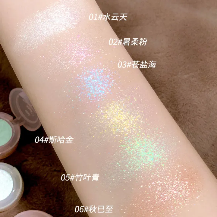 Makeup%20xixi%20Single%20Color%20Eyeshadow%20Shimmer%20Ultra%20Sparkling%20Highlighter%20Brightening%20Aegyo-sal%20Mashed%20Potato%20Eyeshadow%20Palette%20Waterproof%20Non-Smudge%20-%20Image%204