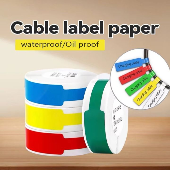 Laber Paper 65Pcs/Roll Durable Self Adhesive Cable Laber Paper Mini Smart Thermal ...