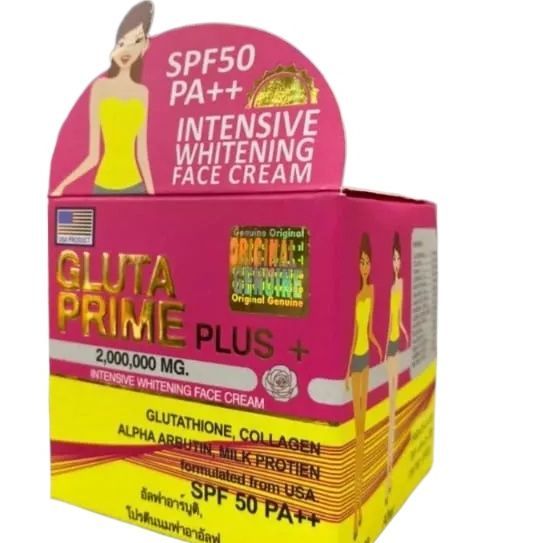 complex white glutathione Gluta Prime Plus+ Gpp Spf50 Pa++ Intensive Face Cream Made In USA reduce  the appearance of dark skin