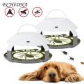 Indoor Flea Trap Usb Rechargeable Flea Trap with Led Light for Indoor Outdoor Use Effective Physical Flea Control Device with 4 Glue Boards Set of 2 Outdoor Flea Trap. 