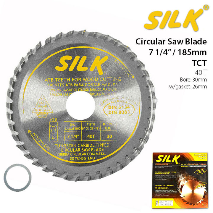 TCT 40T Circular Saw Blade 7 1/4" 185mm for Wood Cutting - High-Quality Carbide-Tipped Woodworking Tool