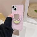 Girl iPhone Holder Ring Finger Phone Holder for Applicable Foldable Mirror Tulip Cute Korean INS Pink MagsafeGriptok Support 16 Stands. 