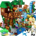 NYT 2020  Building Minecraftinglys Compatible Building Block Assembly Children'S  Puzzle Building Block Waterfall Warhorse Toys. 