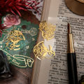Mr. Paper Metal Bookmark Rose Code Series Simple High Profile Level Hollow Bookmark Pocket Decorative Reading Clip. 