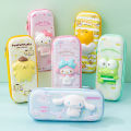 Sanrio Pu Large Stockpile Pencil Case Kawaii Hellokitty Cinnamoroll Melody School Pencils Bag Pouch Pen Case Supplies Stationery. 