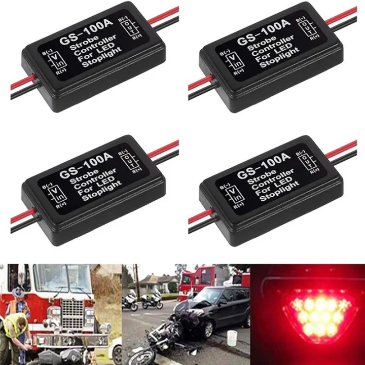 8PCS%20GS-100A%20Brake%20Light%20Flasher%20Module%202A%2024W%20High%20Brake%20Controller%20Tail%20Lamp%20Safety%20Prompt%20Controller%20-%20Image%202