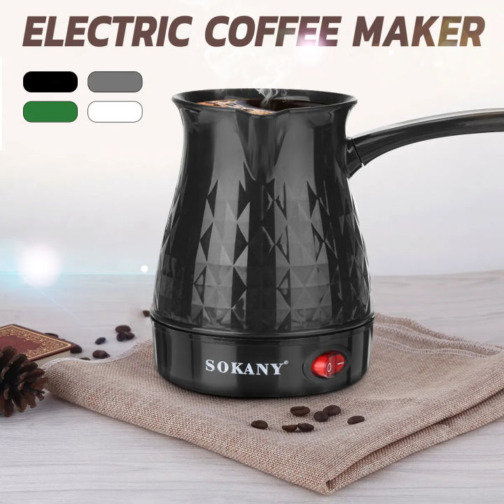 500W Coffee Maker Greek Turkish Electric Coffee Pot Portable 500ml Espresso Machine Fast and Heat Resistant Waterproof EU Plug