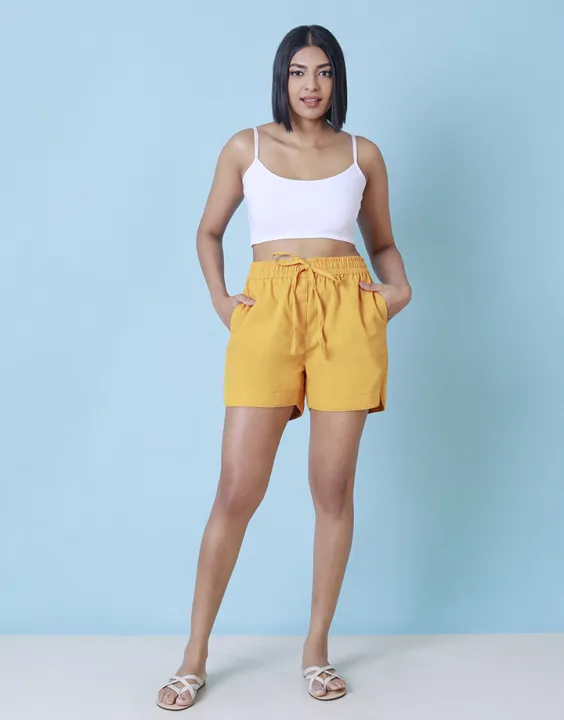 Spring & Summer Linen Short with Elastic Waist