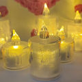 Smokeless Candle Plastic Candle Light Party Birthday Decorations Transparent Light Candle. 