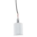 4X E27 Ceramic Screw Base Round LED Light Bulb Lamp Socket Holder Adapter Metal Lamp Holder with Wire White. 