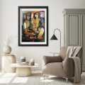 Art Print Wall Poster Wall Pictures Painting Wall Art for Bedroom Living Room Home Decor Frame Include  Women and Men Selling Fish Segar Painting Framed Lithograph 41cm x 54.9cm. 