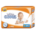 Velona Cuddles Medium Baby Diapers - 34 Pcs (6-10kg). 