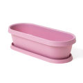 Plastic Flower Pot and Tray | High Quality Long Pot | Modern Flower Pot | 27L | Indoor & Out Door | Nisaco Mall. 
