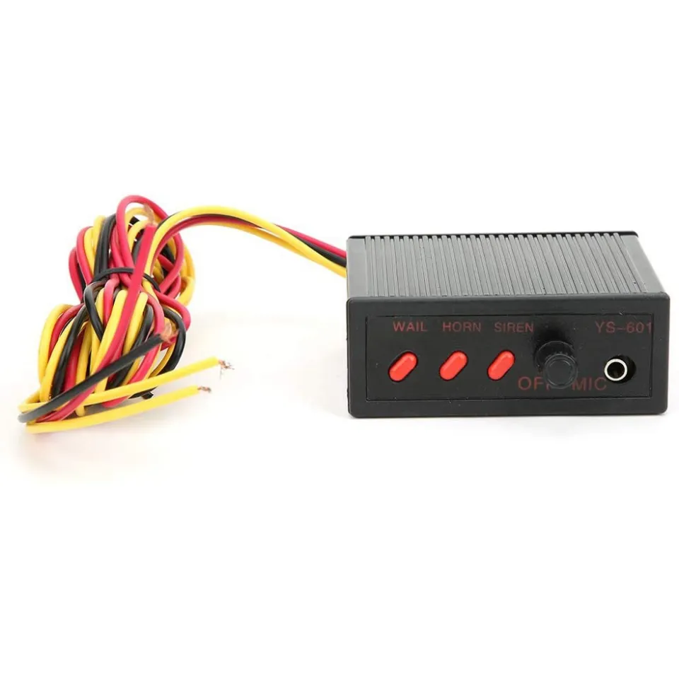 12v Police Siren Speaker 3 Tone Sound Volume Adjustment Vehicle Horn With Mic Loudspeaker Emergency Electronic Pa System