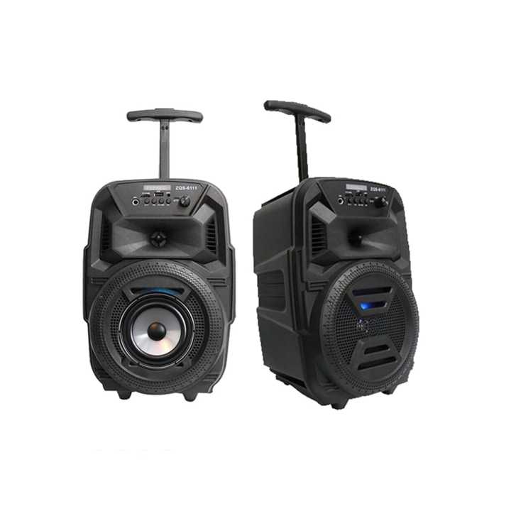 Portable Wireless Karaoke Speaker with Mic / FM / Bluetooth ZQS-6111 6.5 inch