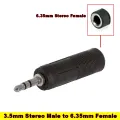 Stereo 3.5mm Male to 6.35mm Female Stereo Jack Plug Converter. 