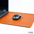 Deskly Minimal Premium PU Leather Desk Mat – Non-Slip Suede Base, Waterproof Desk Pad, Desk Protector & Mouse Pad for Laptop, PC Mouse Surface, Computer desk, Office, Study & Home Workspace. 
