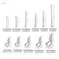 250 Pieces Cotter Pin Spring Fastener R Clips Premium Quality Fixings Hitch Pins Clips Locking Set for Carts Mower Tractors Tow Bar. 