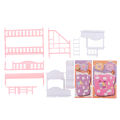 Doll Toy Furniture European Style Bunk Bed Double Bunk Bed Girl Birthday Toy. 