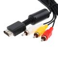 AV Composite Cable for Sony PS3/PS2/PS1 Audio Video Cord TV Adapter Wire 6ft. 