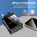4 Ports Mobile Phone Charger Fast Charging Adapter Mini Portable USB Charging for Mobile Cell Phone Chargers Wall Adapters. 