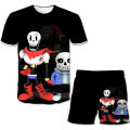 Hot Game Undertale Sans 3D Print Kids Sets Fashion T-Shirts Beach Board Shorts Swimwear Tees Tops Boys Girls Sportswear Suits. 
