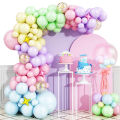 Complete Set 91 Pcs Mega Pack Balloon Arch Garland Kit Multicolor Macaron Balloons Wedding Birthday Party Decoration balloons Garland Birthday celebration party decoration pink balloon theme 91 pcs Full set. 