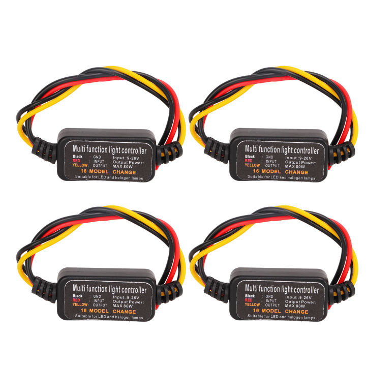 4PCS%20DC9%E2%80%9126V%20LED%20Brake%20Flasher%20Strobe%20Controller%2016%20Modes%20Adjustable%20for%20Car%20Motorcycle%20-%20Image%205