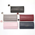 New Fashion Women Wallets Brand Letter Long Tri-fold  Purse Fresh Leather Clutch Card Holder Cartera Mujer. 