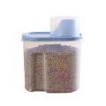 【SkinHorizon】Plastic Sealed Can with Lid Grain Container Storage Pot Kitchen Box Cereal Crisper for Dry Food Oatmeal Rice 1.9L / 2.5L. 