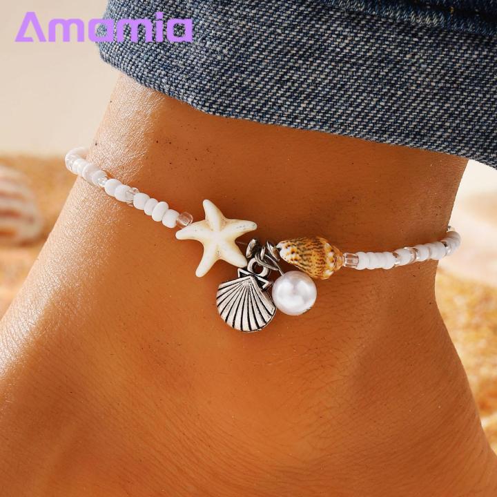 Seashell%20Anklet%20Jewelry%20Boho%20Beach%20Anklet%20Bracelet%20Handmade%20Shell%20Beaded%20Foot%20Chain%20with%20Adjustable%20Braided%20Conch%20Starfish%20Charm%20Stylish%20Foot%20Jewelry%20Adjustable%20Beach%20Anklet%20-%20Image%203