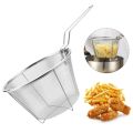 French Fries Basket 15/18cm Stainless Steel Chips Mini Frying Basket Strainer Fryer Kitchen Cooking Chef Basket Colander Tool. 