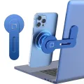 HXSJ Magnetic Phone Holder for Laptop, Adjustable Desktop Monitor Laptop Phone Side Mount,Foldable Computer Monitor Expansion Bracket. 