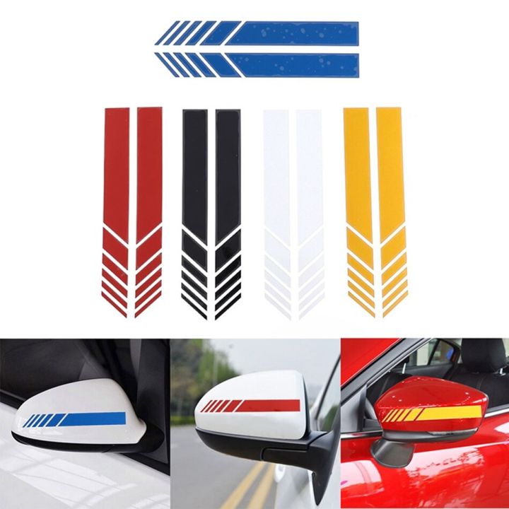 2Pcs Reflective Rearview Mirror Side Decal Car stickers Auto 3D ...
