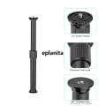 2 Section Tripod Center Column Carbon Fiber Adjustable Telescopic Pole Extender Stick Rod Extension Tube for Tripod Gimbal DSLR. 