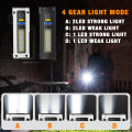 【WEJA】Mini LED dual light source flashlight TYPE-C fast charging multifunctional magnet work outdoor camping emergency flashlight. 