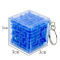 Children's Puzzle Maze Cube 3CM Keychain Rotating Bead Maze Decompression Toy. 