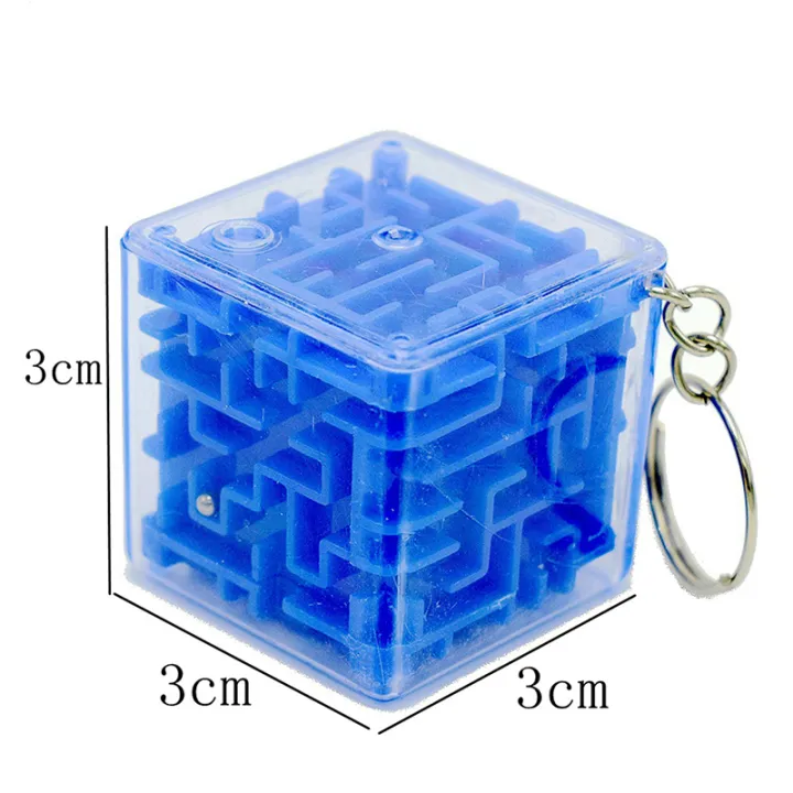 Children's%20Puzzle%20Maze%20Cube%203CM%20Keychain%20Rotating%20Bead%20Maze%20Decompression%20Toy%20-%20Image%204