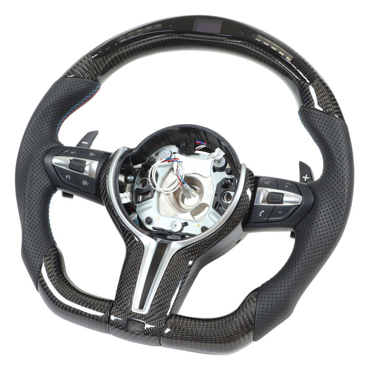 LED Display Shift Lights Carbon Fiber Steering Wheel Replacement For BMW 5 Series F10 F11 F07 6 Series F12 F13 F06 7 Series F01