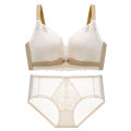 TZ Summer Women's Fashion Underwear Small Chest Push Up Big Lace Edge Breathable Push Up Accessory Breast Push Up Bra Set. 