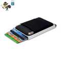 Slim Aluminum Smart Wallet With Elasticity Back Pouch ID Credit Card Holder Mini RFID Wallet Automatic Pop up Bank Card Coin Case. 