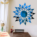 Wall Sticker Sunflower Shape Home Decor Acrylic Decorating 3D Mirror Background Ornaments for Living Room. 