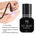 UV GLUE Adhesive For Eyelash Extensions 0.1S Fast Drying Strong False Eye Lash Extension Glue Long Lasting UV Eyelash Glue. 