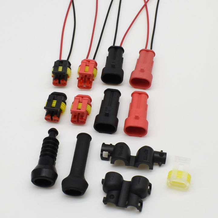 1 Pcs 2 Pin Way Automobile Wire Cable Connector With Wires Car Unsealed Sockets 282104-1 282080-2