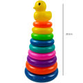 5-9Floor/set Rainbow Tower Stacking Circle Toy Children Pyramid Yellow Duck Montessori Toy Early Education Accessories for Kids  | MULTI MALL | KU35-60 |. 