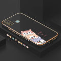 Hontinga for Tecno Spark 6 Go / Spark Go 2020 Back Cover Luxury 6D Plating Cute Cartoon Printing Side Pattern Case Soft Silicone Square Phone Cases. 