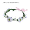 Fabric Flower Crown Natural Curled Edge Of The Petals 7 Colors Boho Flower Wreath Hairband Adjustable Wreath for Beach Wedding Destination Wedding Photo Shoot Outdoor Events Vacation Souvenirs. 