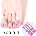 22 Tips Full Wraps Toe Nail Stickers Solid Colours Self Adhesive Nail Polish Decals DIY Toenail Art Sliders Manicure Accessories. 