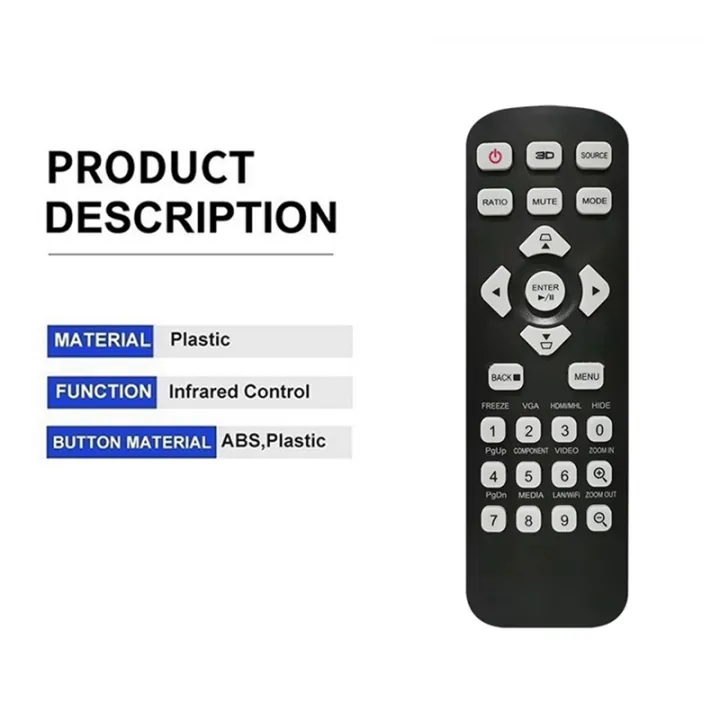 New%20T-2501%20for%20Acer%20Projectors%203D%20Remote%20Control%20X1123H%20X118%20X118AH%20X118H%20X1223H%20X128H%20X1323WH%20X138WH%20X168H%20-%20Image%204